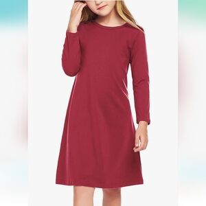 Arshiner Girls' Long Sleeve T-Shirt Dress